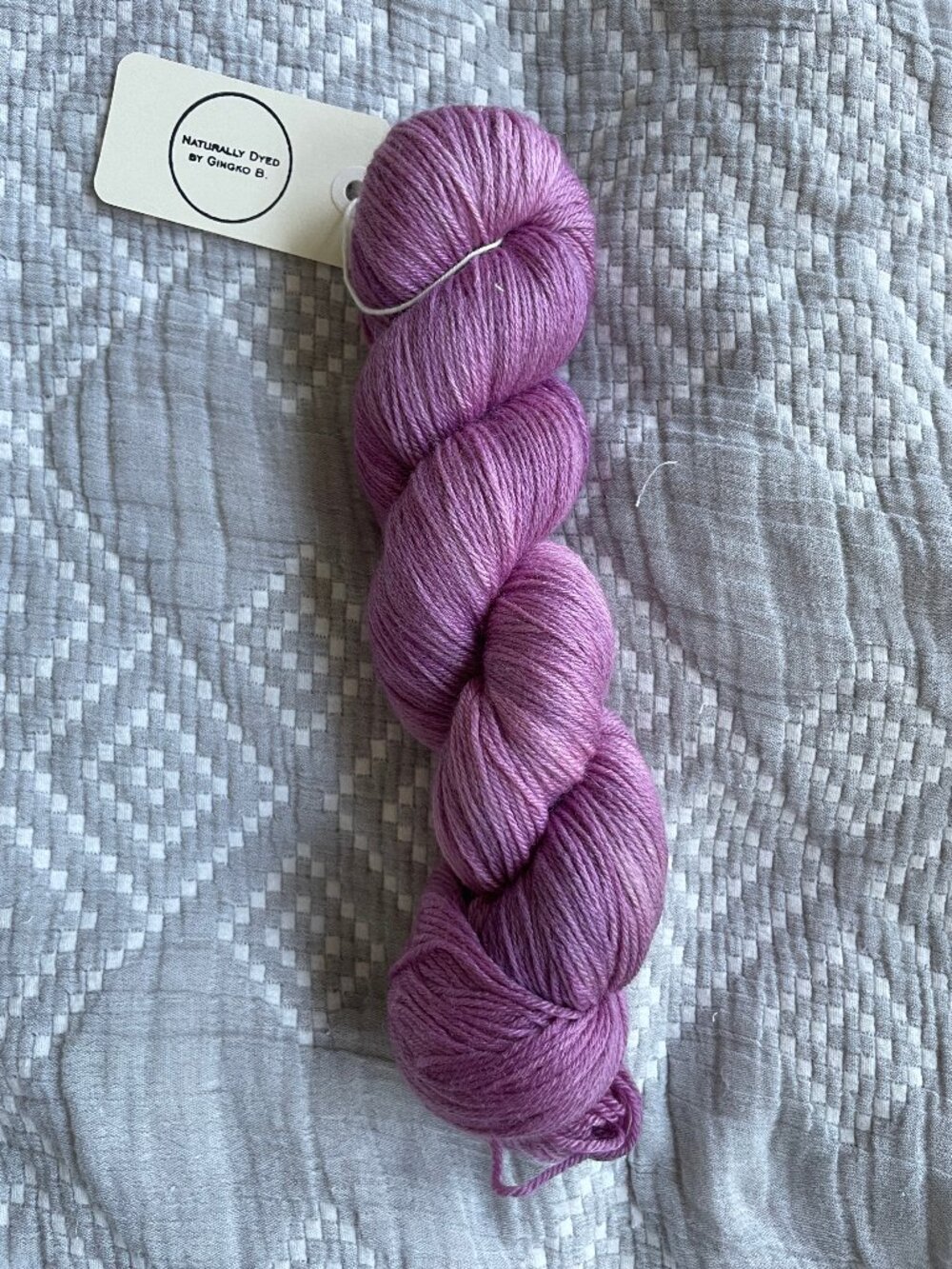 Gingko B. Merino Wool Bamboo Fingering Weight Botanically Dyed Yarn